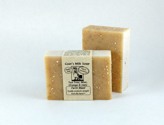 Tea Tree Mint Orange &amp; Oats Goat's Milk Soap ~ All Natural